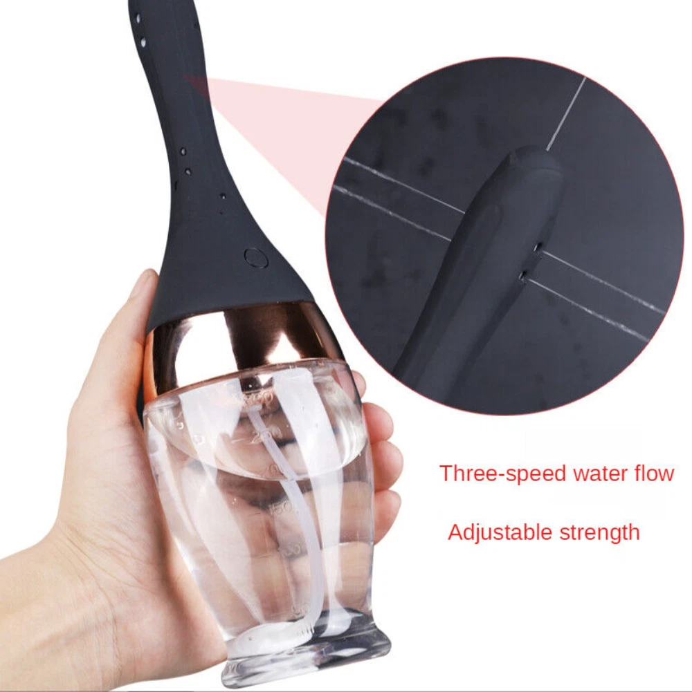 Automatic Enema Bulb Anal Vaginal Cleaner Tool Silicone Douche Cleaner Enema Kit