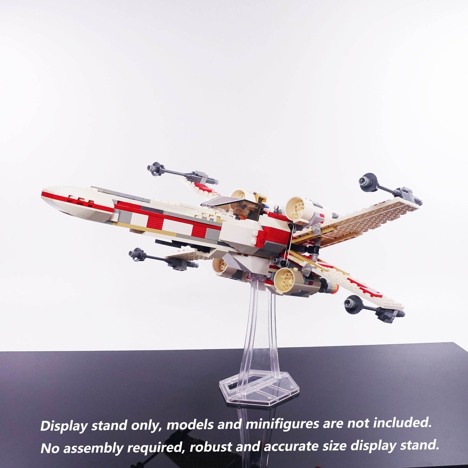 Display Stand for LEGO 6212 4502 7140 X-Wing Starfighter, stand only no model.