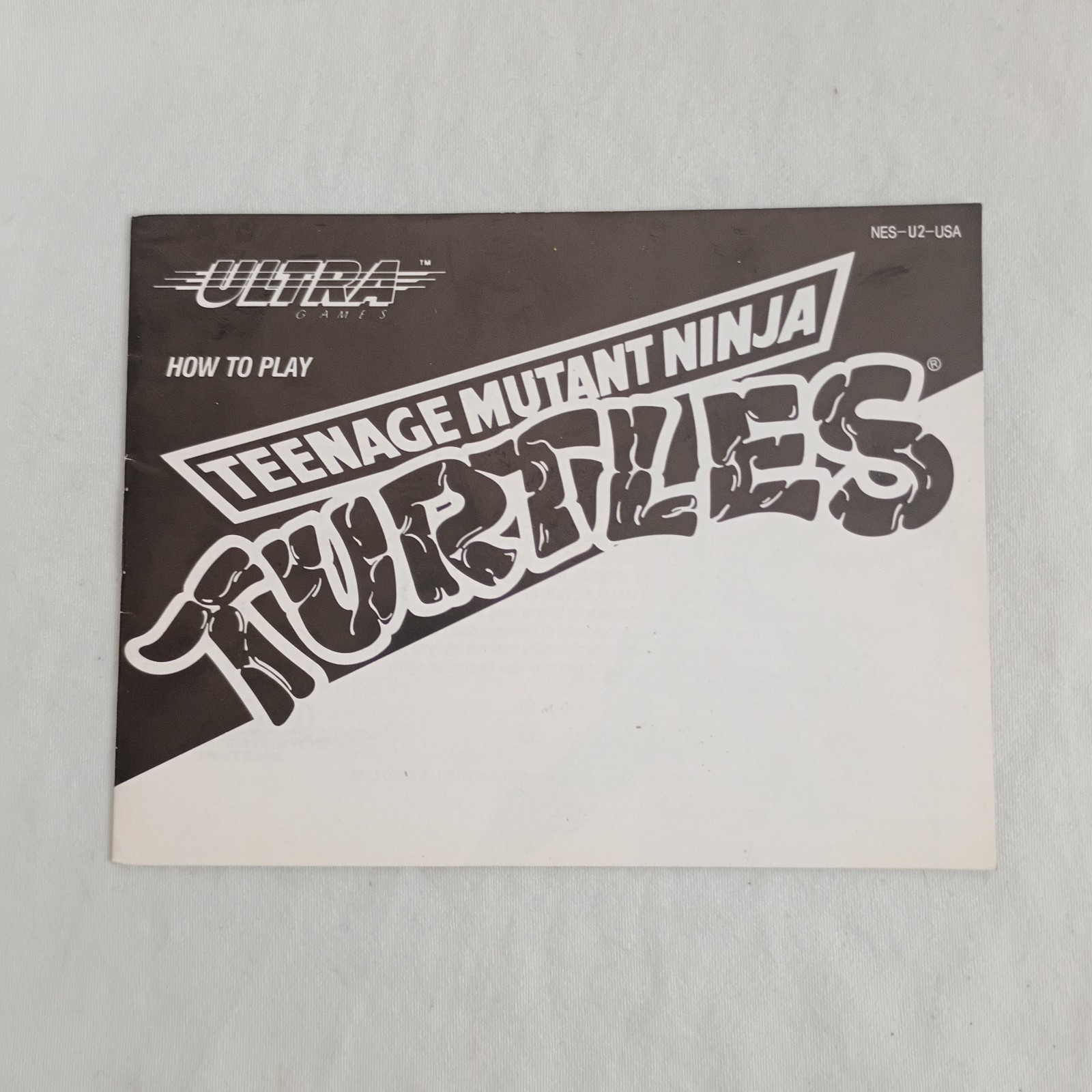 Teenage Mutnat Ninja Turtles Authentic Original NES Nintendo Manual Only