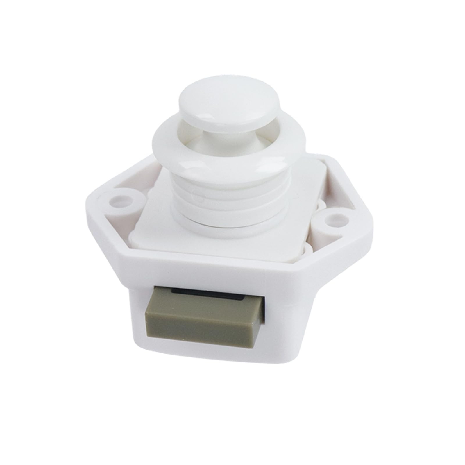 Push Button Latch Cupboard 5200-W Zinc Alloy Keyless Cabinet 5 PCS White