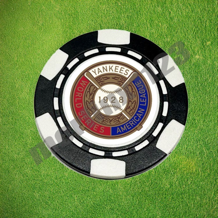 New York NY Yankees 1928 World Series MLB Clay Poker Chip Golf Ball Marker