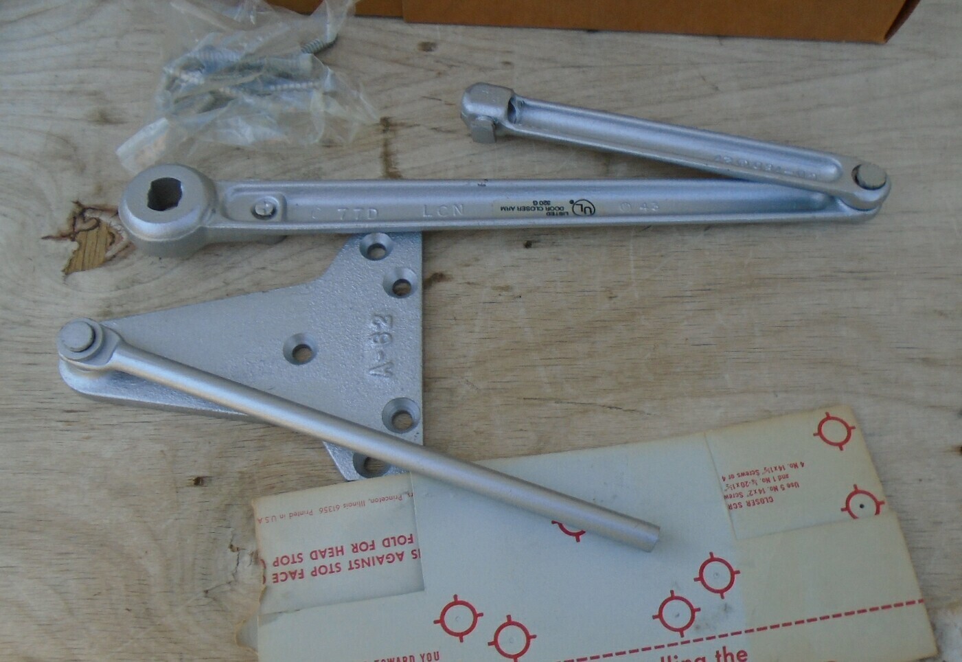 NEW LCN A-62  C77d Aluminum Door Closer Arm BC B/C C 77d