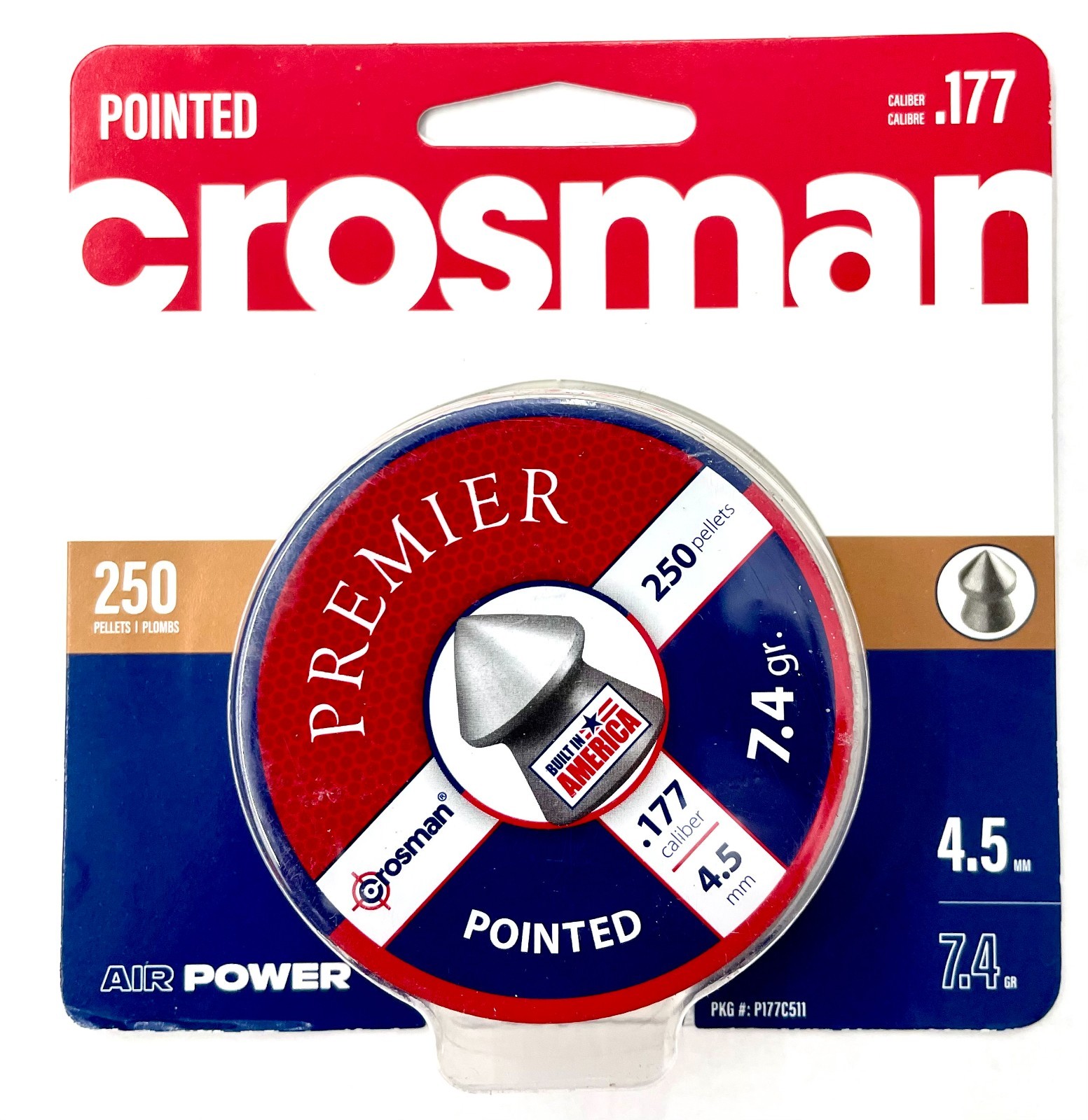 Crosman P177 .177-Caliber Pointed Pellets (250-Count)