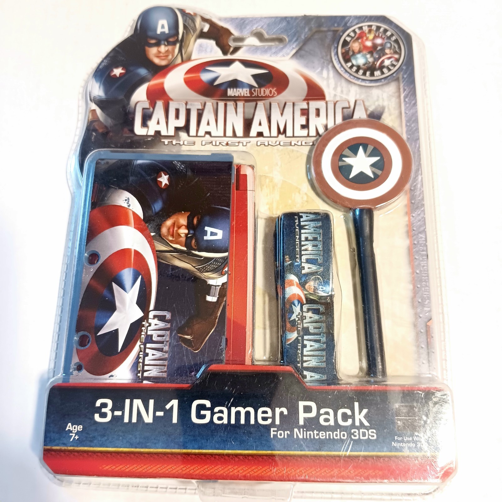NEW MARVEL AVENGER 3-IN-1 GAMER PACK For Nintendo 3DS CAPTAIN AMERICA