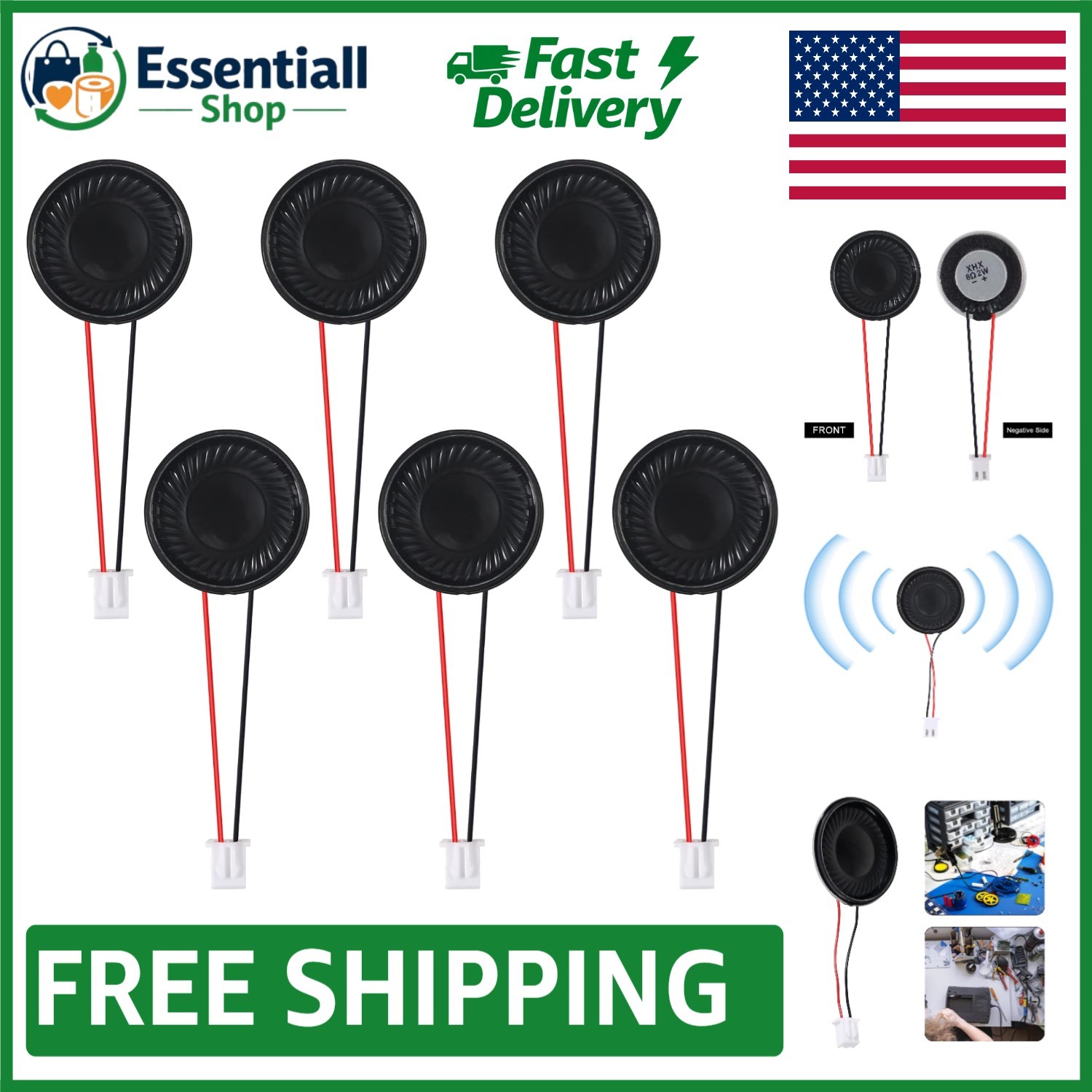 Versatile 6 Pcs 2W 8 Ohm Speakers - Your Best Choice for DIY Audio Solutions