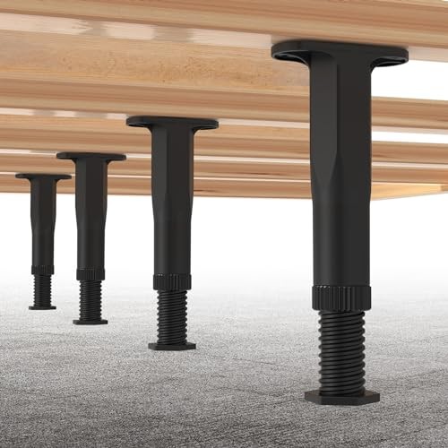 4 PCS (8.3"-14.5") Adjustable Bed Frame Support Legs, Frame 4pcs (8.3"-14.5")