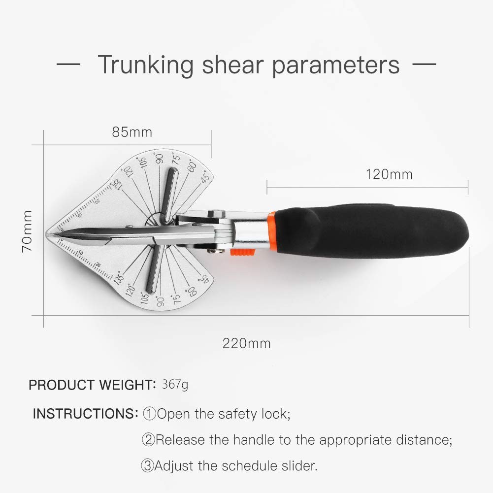 Multi Angle Miter Shear Cutter Hand Tools45-135 Degree Adjustable Angle Scissors