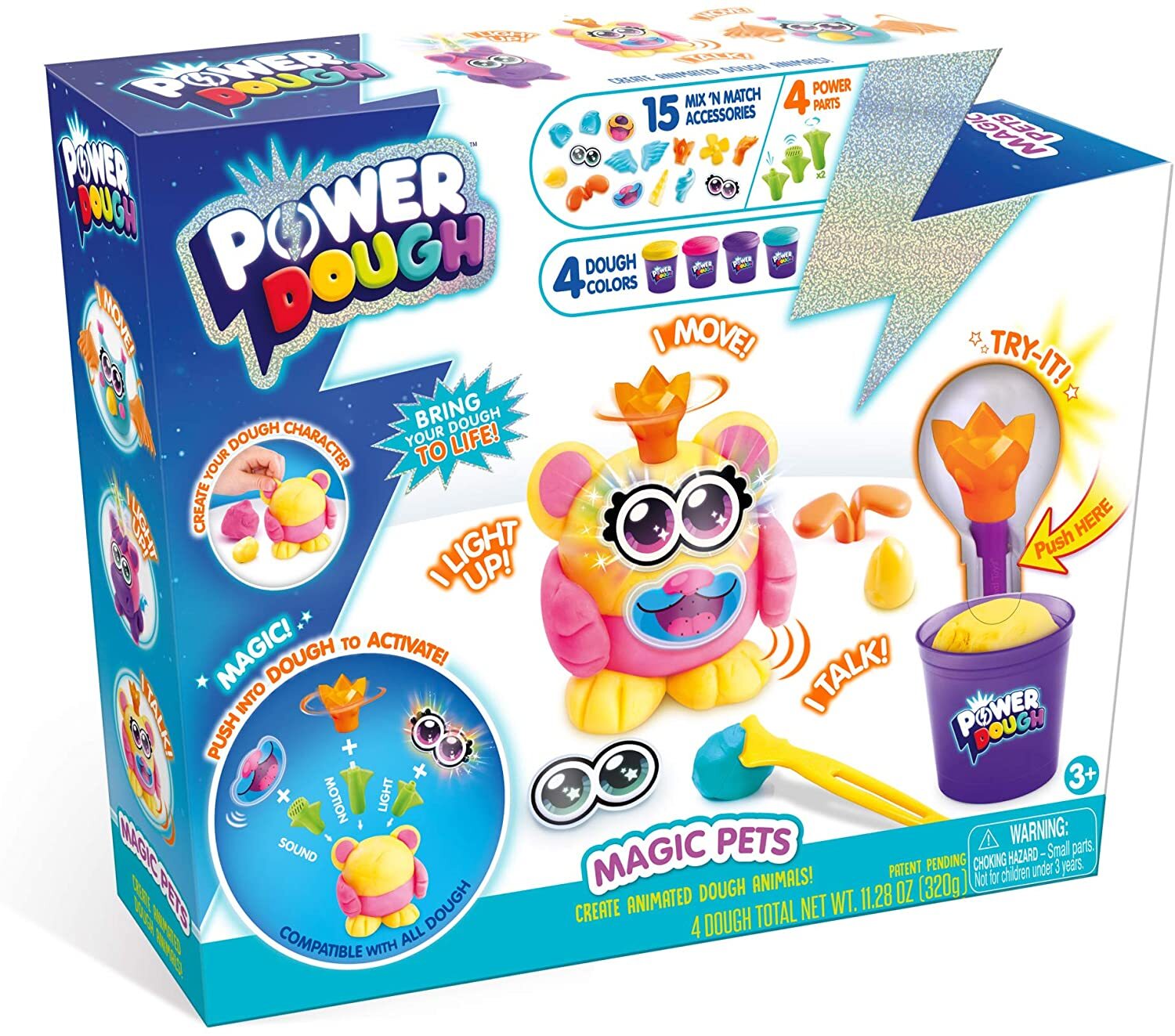 Canal Toys Power Dough Magic Pets Box Interactive Dough 24Piece NEW