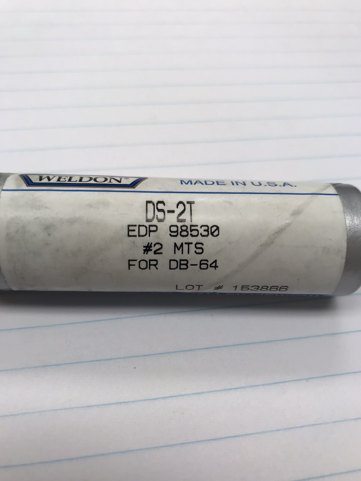 1 Pc. DS-2T WELDON ARBOR FOR DB-64 C/SINK. (loc H3)