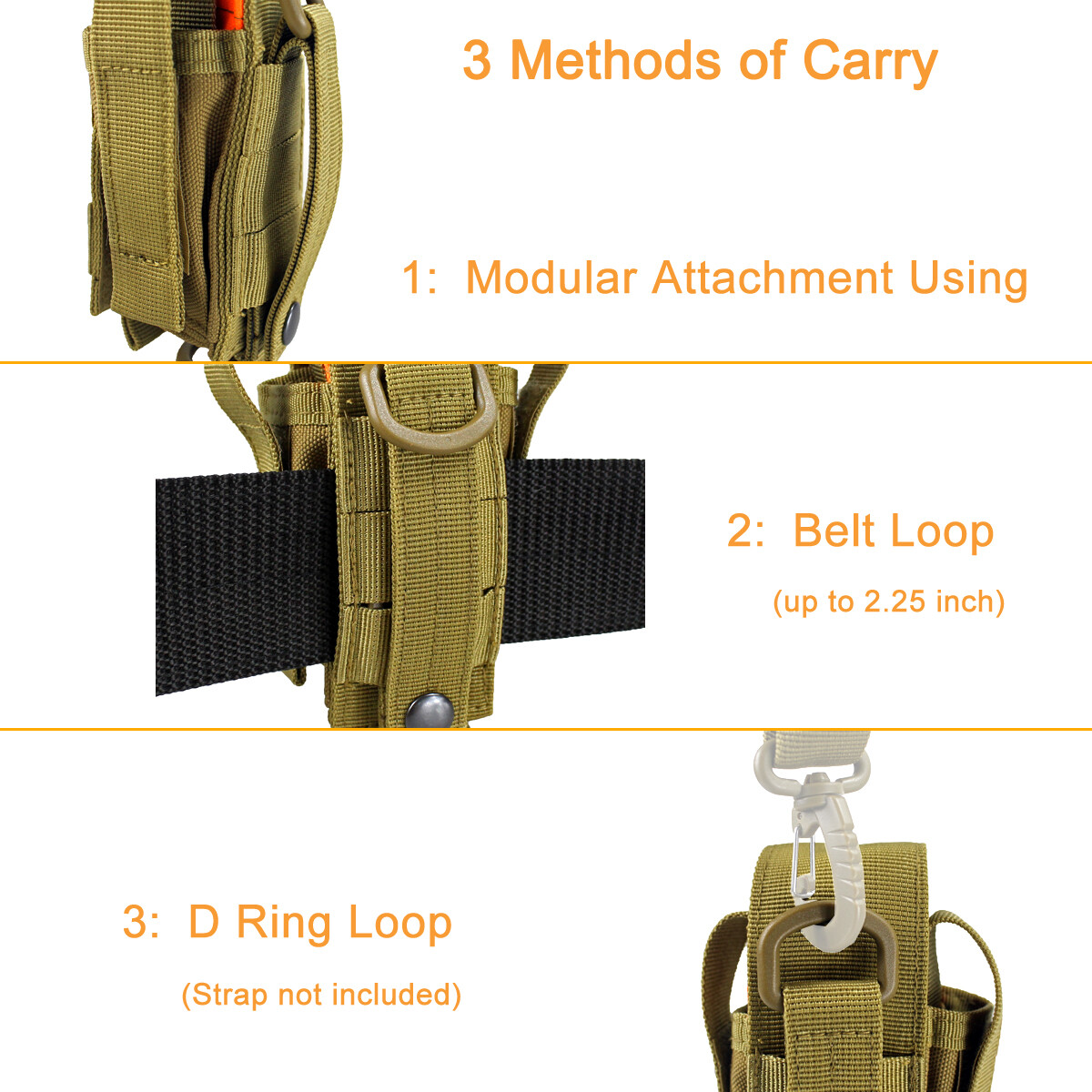 Tactical Pouch Multi Tool Organizer EDC Tool Bag Nylon Flashlight Pencils Pliers