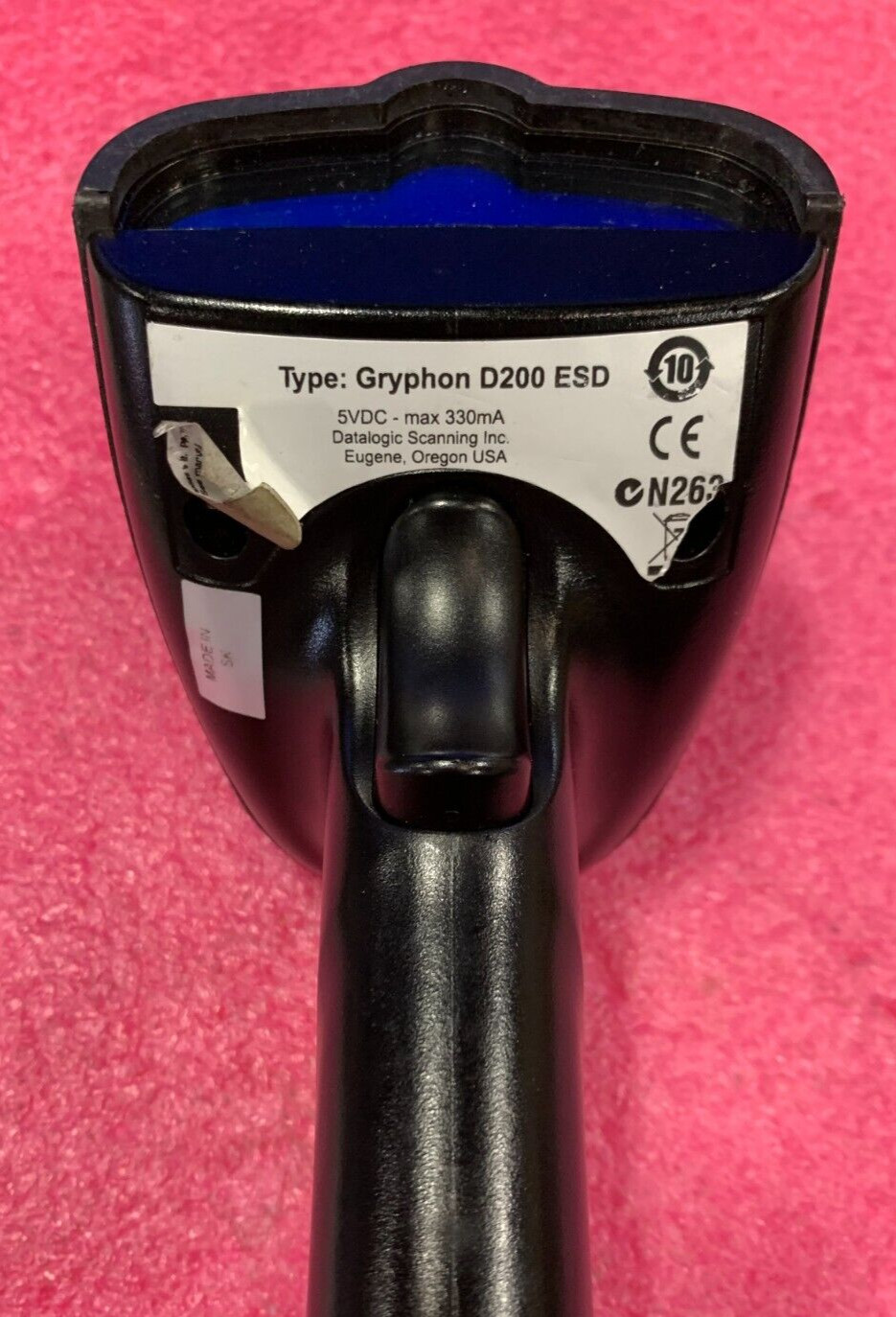 DATALOGIC GRYPHON D200 ESD BARCODE SCANNER HANDHELD 5VDC 330MA
