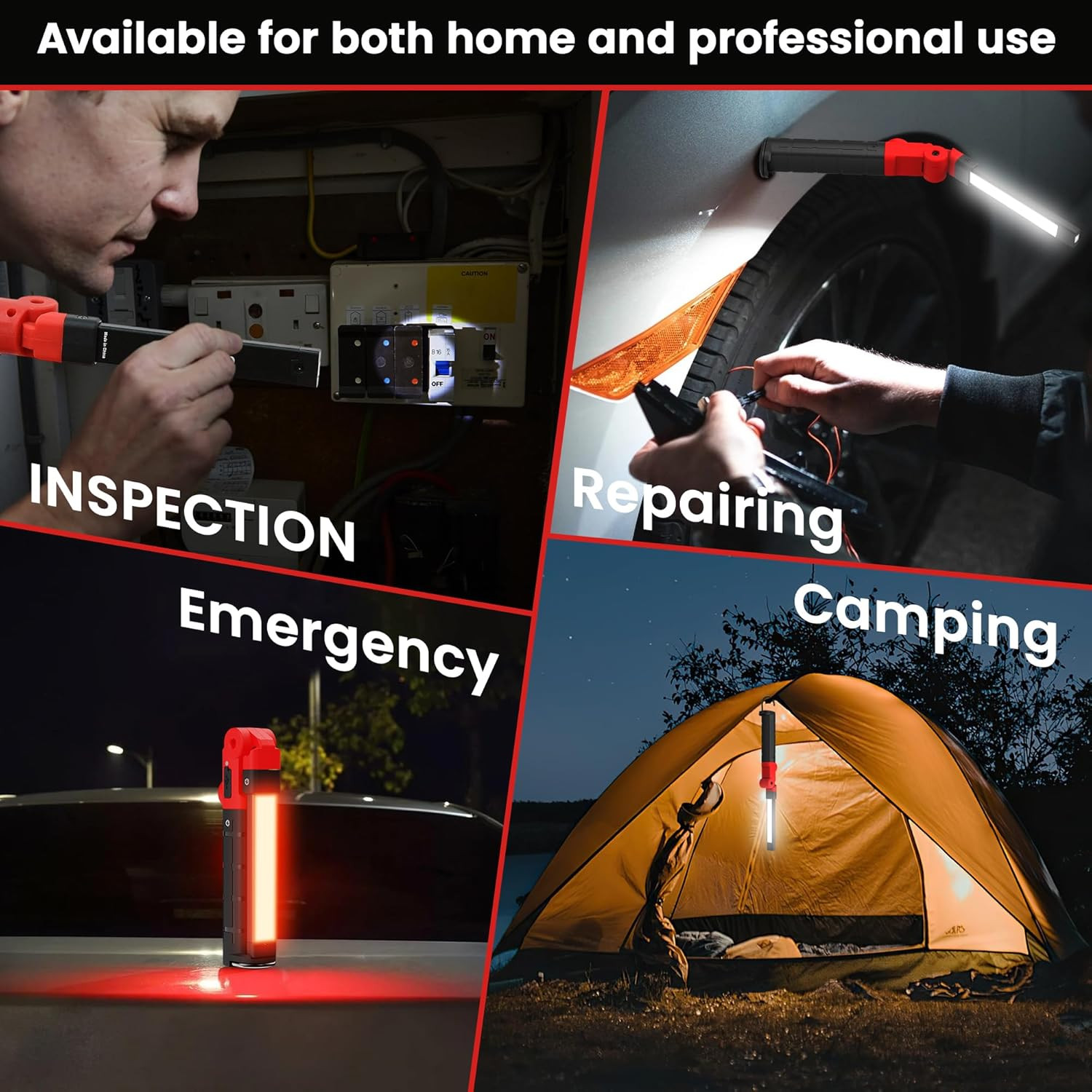 Rechargeable Work Light 2200Mah Magnetic LED Work Light Flashlight Mechanic Ligh