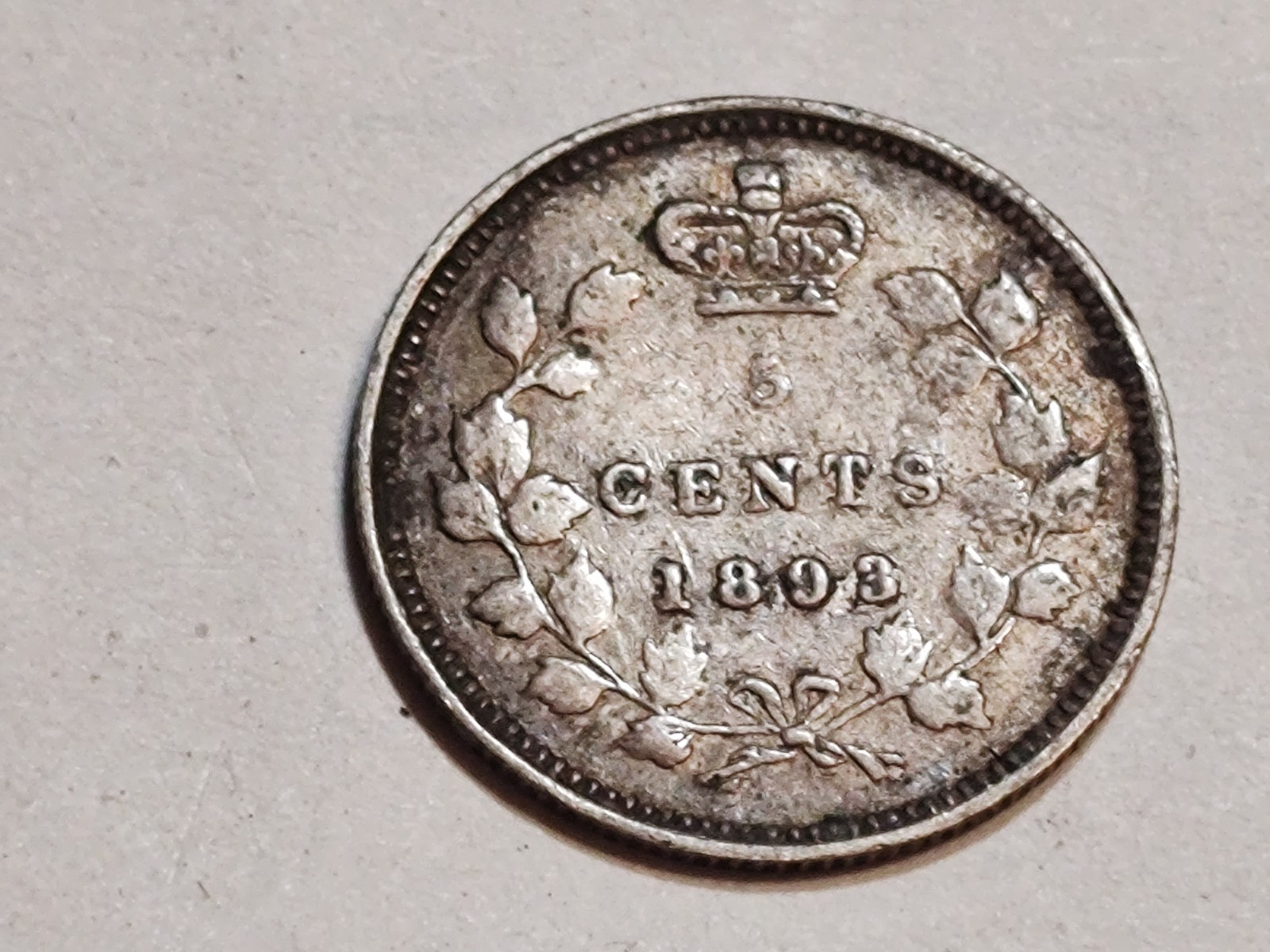1893 Canadian Silver Nickel