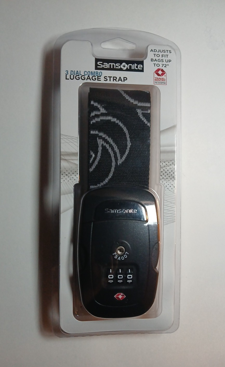 Samsonite✈️Luggage Strap 3 Dial Travel Entry Combination⚡Black⚡Up To 72"