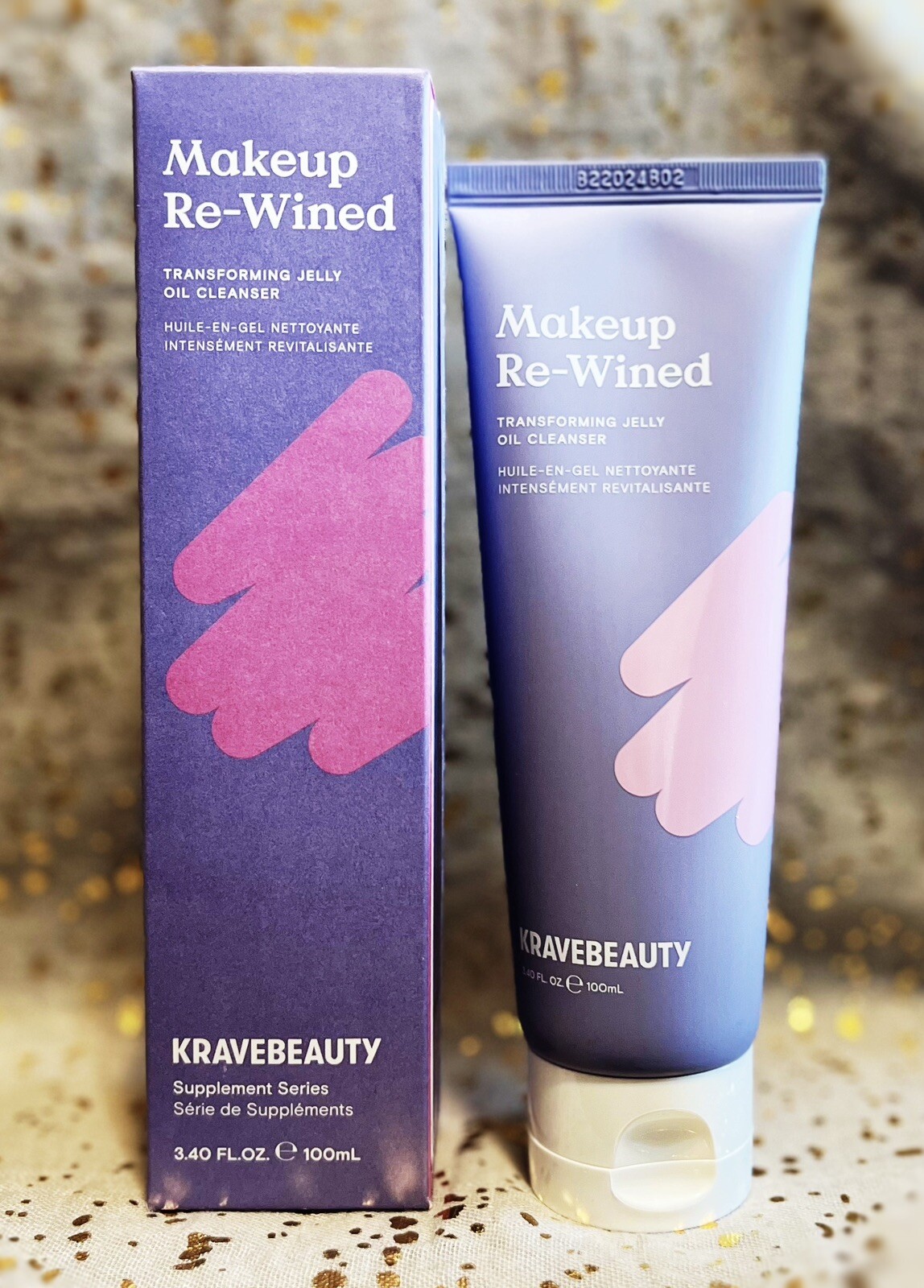 Krave Beauty~Makeup Re-Wined~Transforming Jelly Oil Cleanser~3.40oz~Full Sz~NIB~