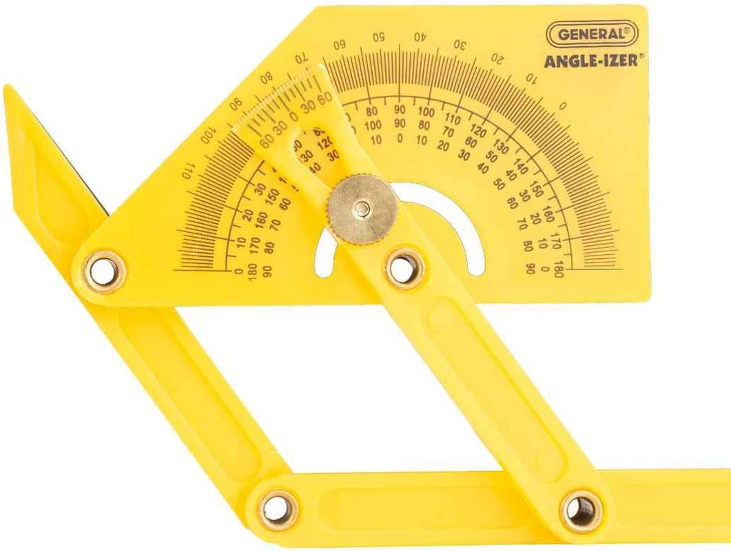 29 Plastic Protractor and Angle Finder, Outside, Inside Sloped Angles 0° to 180°