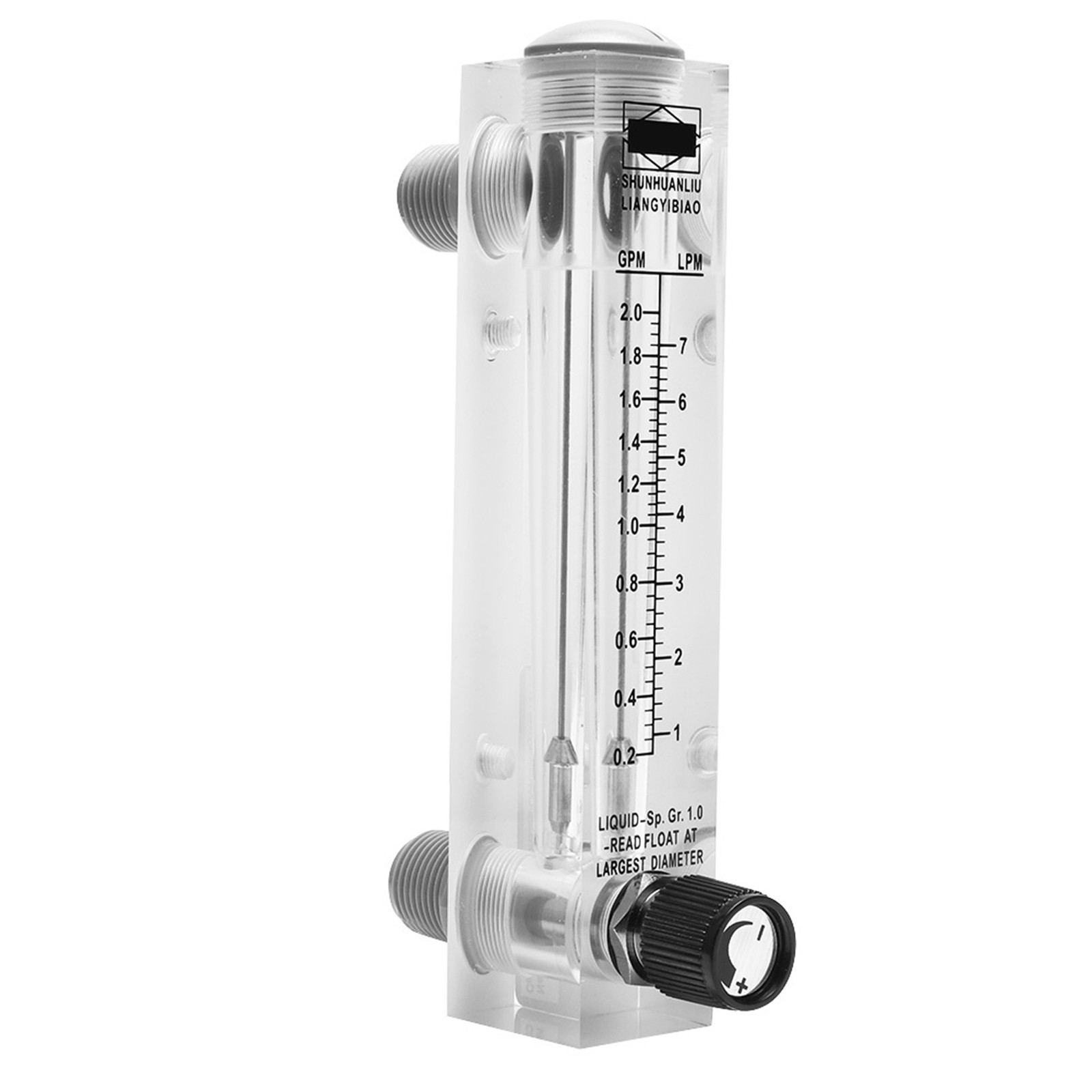 Water Tube Design Liquid Flowmeter Measure LZM-15T Acrylic Adjustment