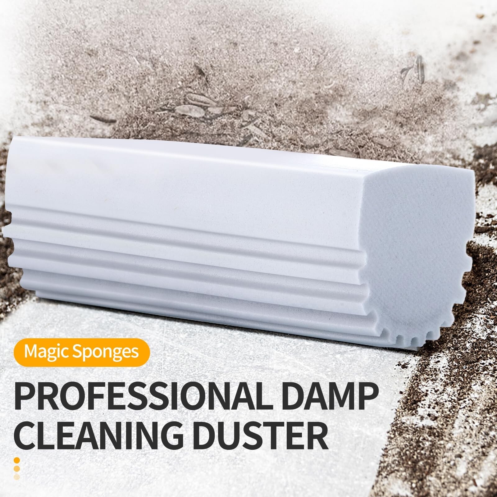 COBETE Damp Clean Duster Sponge,4pack Magic Sponge Eraser,Reusable Damp Dusti...