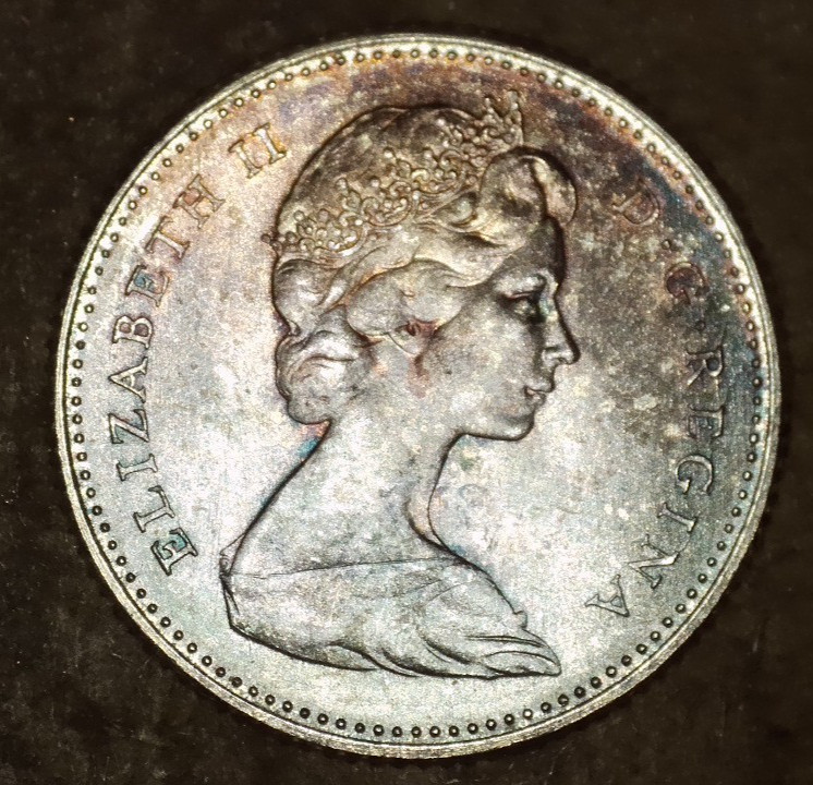 1966 canadian 10 cents silver NT217