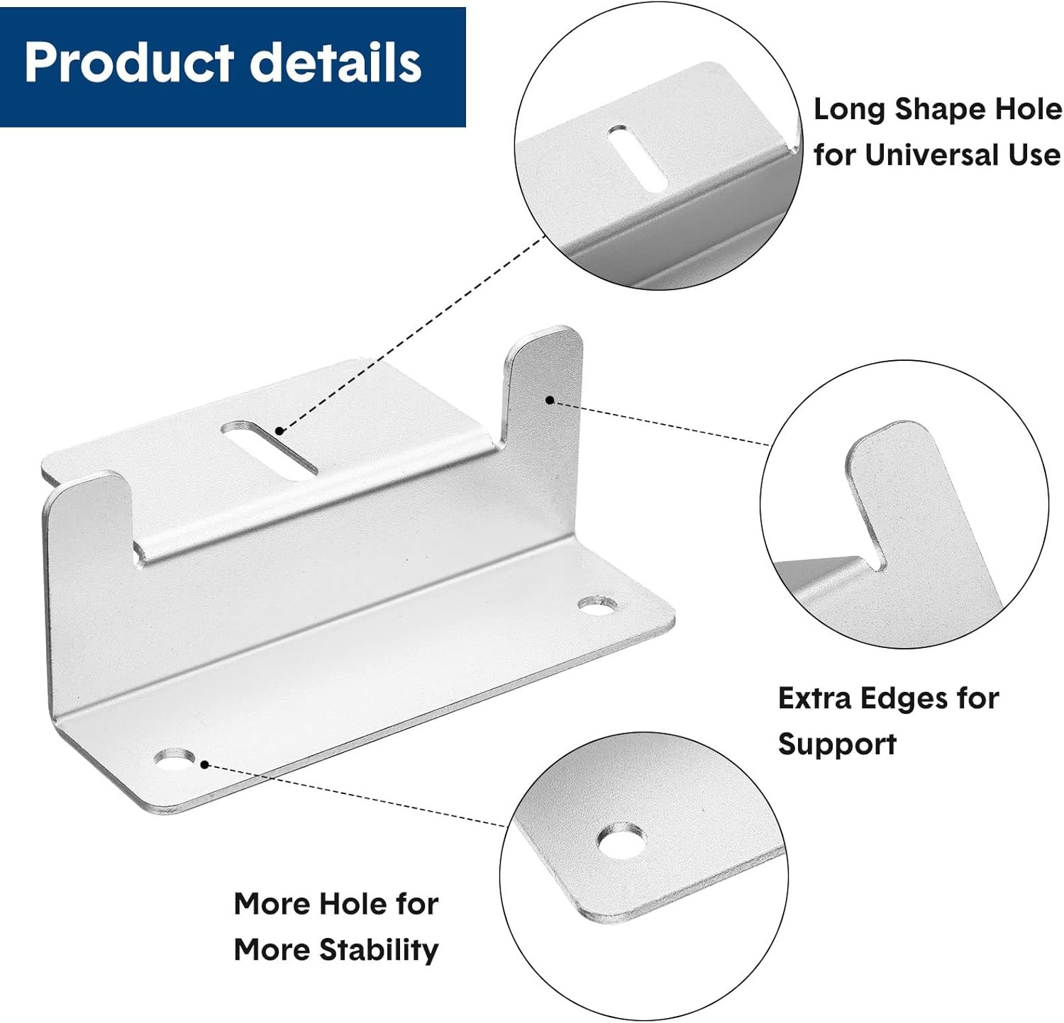 Konohan 10 Set Solar Panel Mounting Brackets Z Bracket Aluminum silver mainly