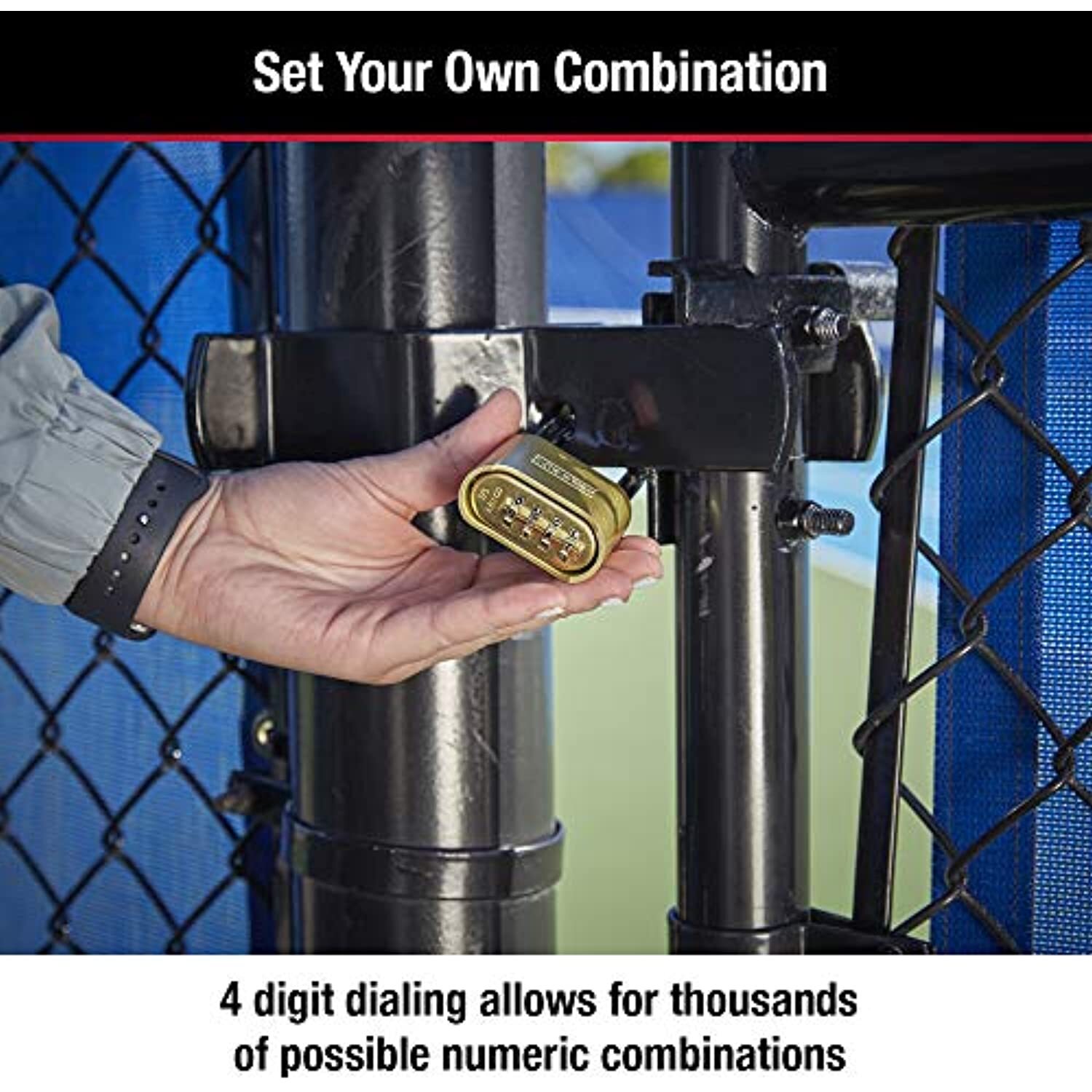 Master Lock Combination Lock, Indoor and Outdoor Padlock, Resettable Combination