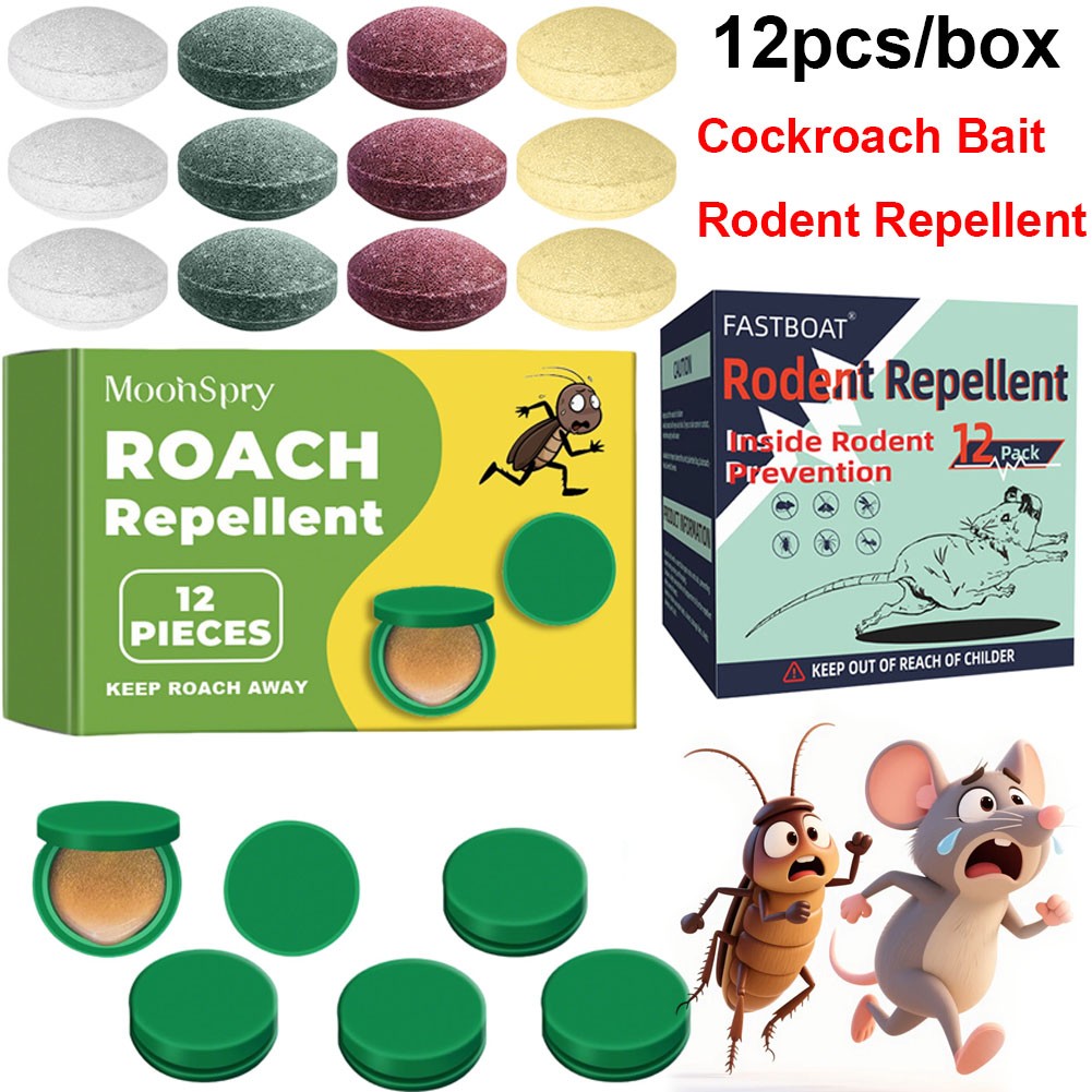 12PCS/Pack Cockroach Gel Bait Roach Killer Bait Trap or Mouse Rodent Repel-lent