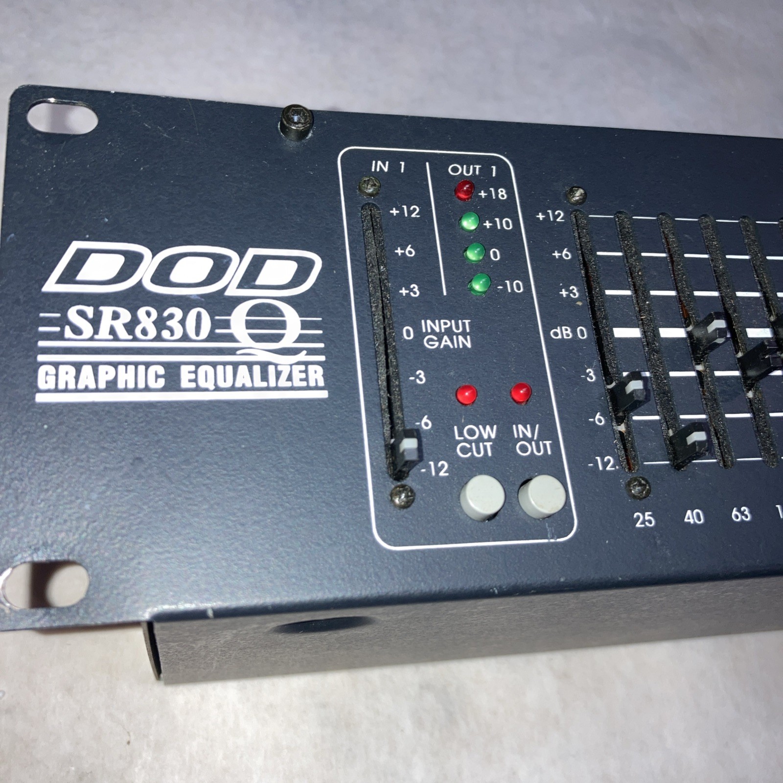 DOD SR 830 Q Dual 15 Band 2 Channel Stereo EQ Graphic Equalizer Processor Tested