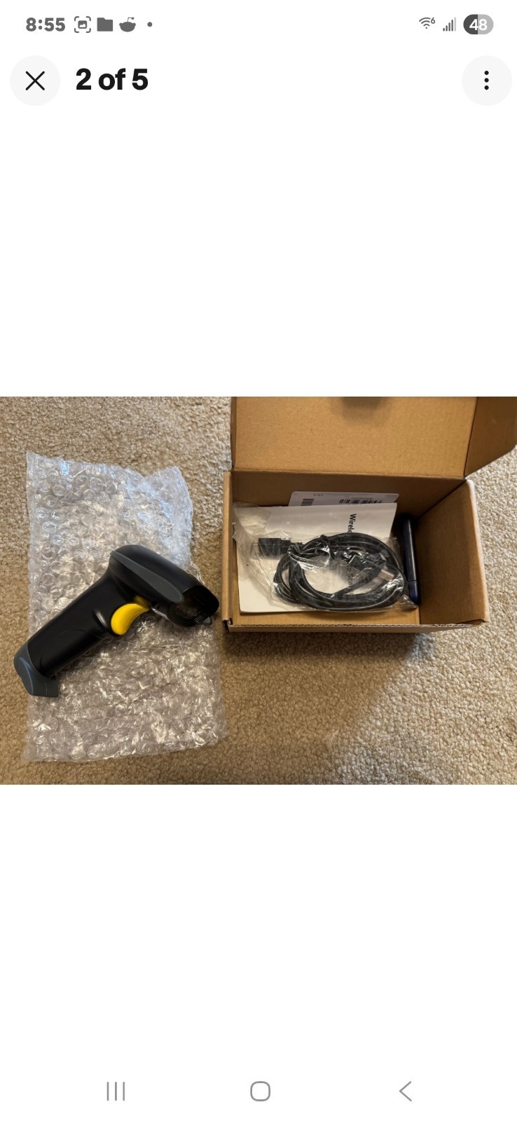 (NEW) NADAMOO BUR3003 Wireless Barcode Scanner BUR 3003 Open Box