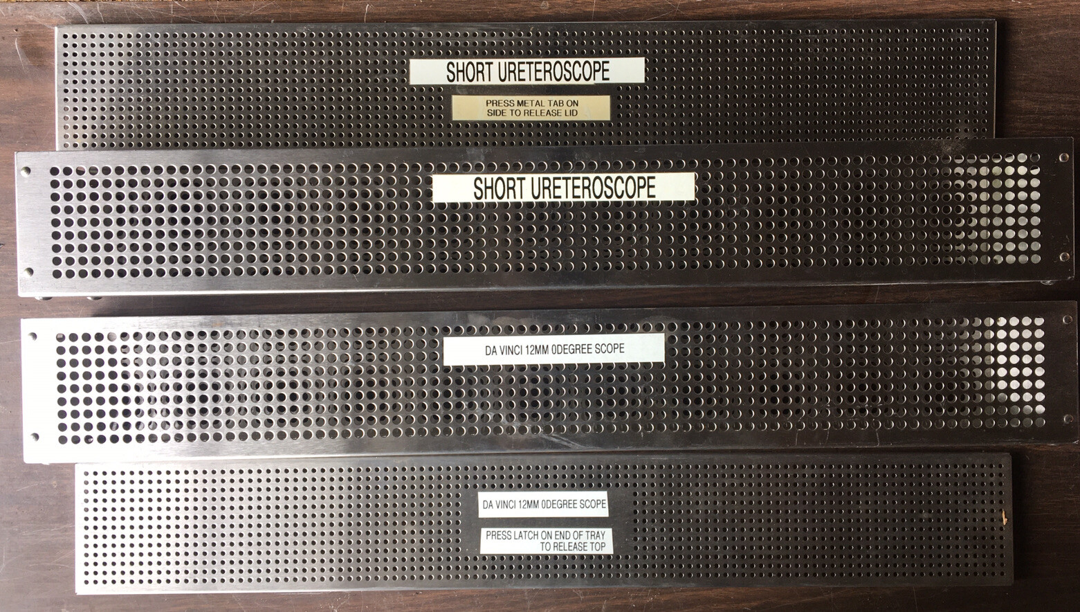 2 Scope Sterilization Trays 11046.003/8534.003 3x3x26