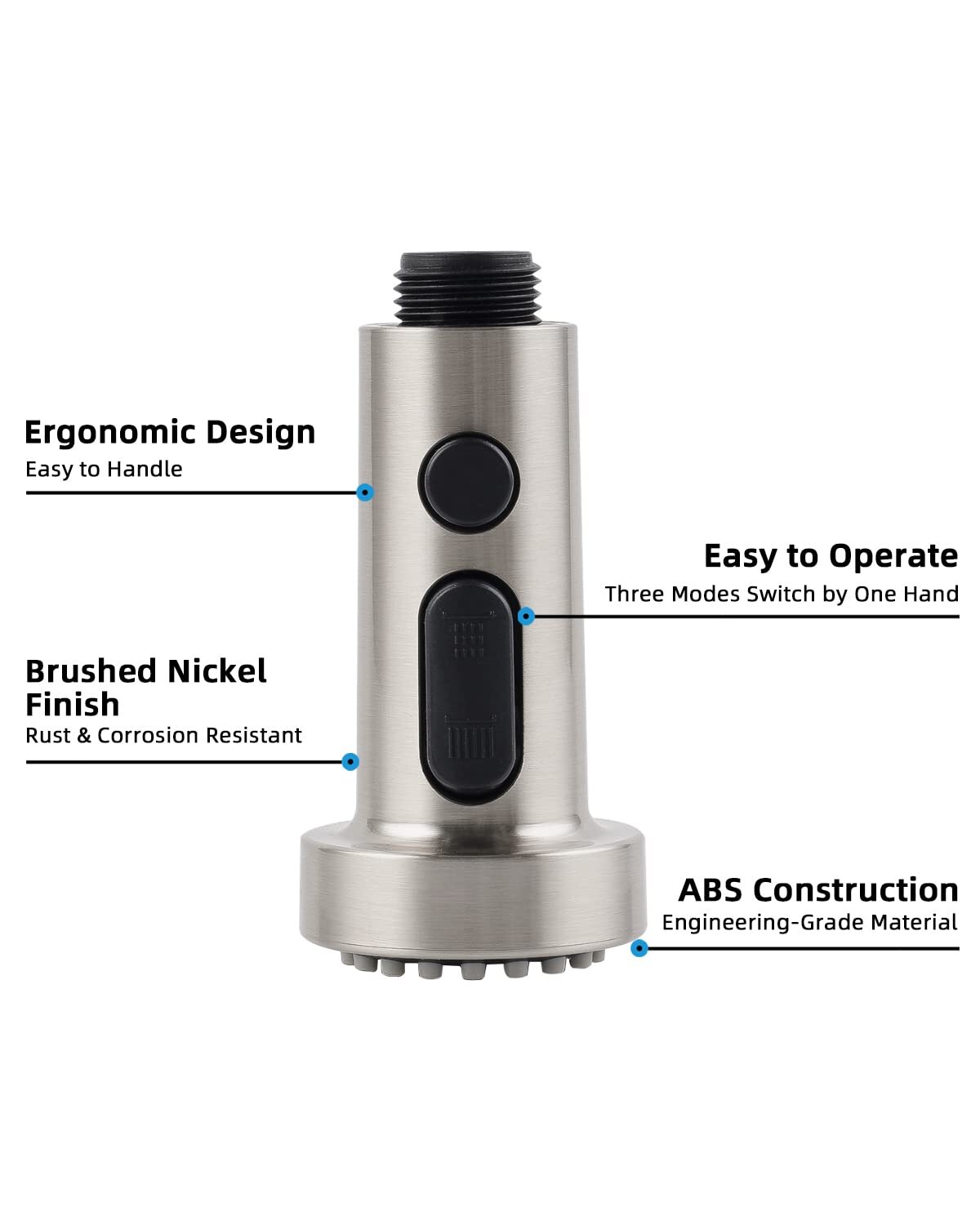 Pull Down Kitchen Faucet Head Replacement, Sink Faucet Sprayer Head Nozzle