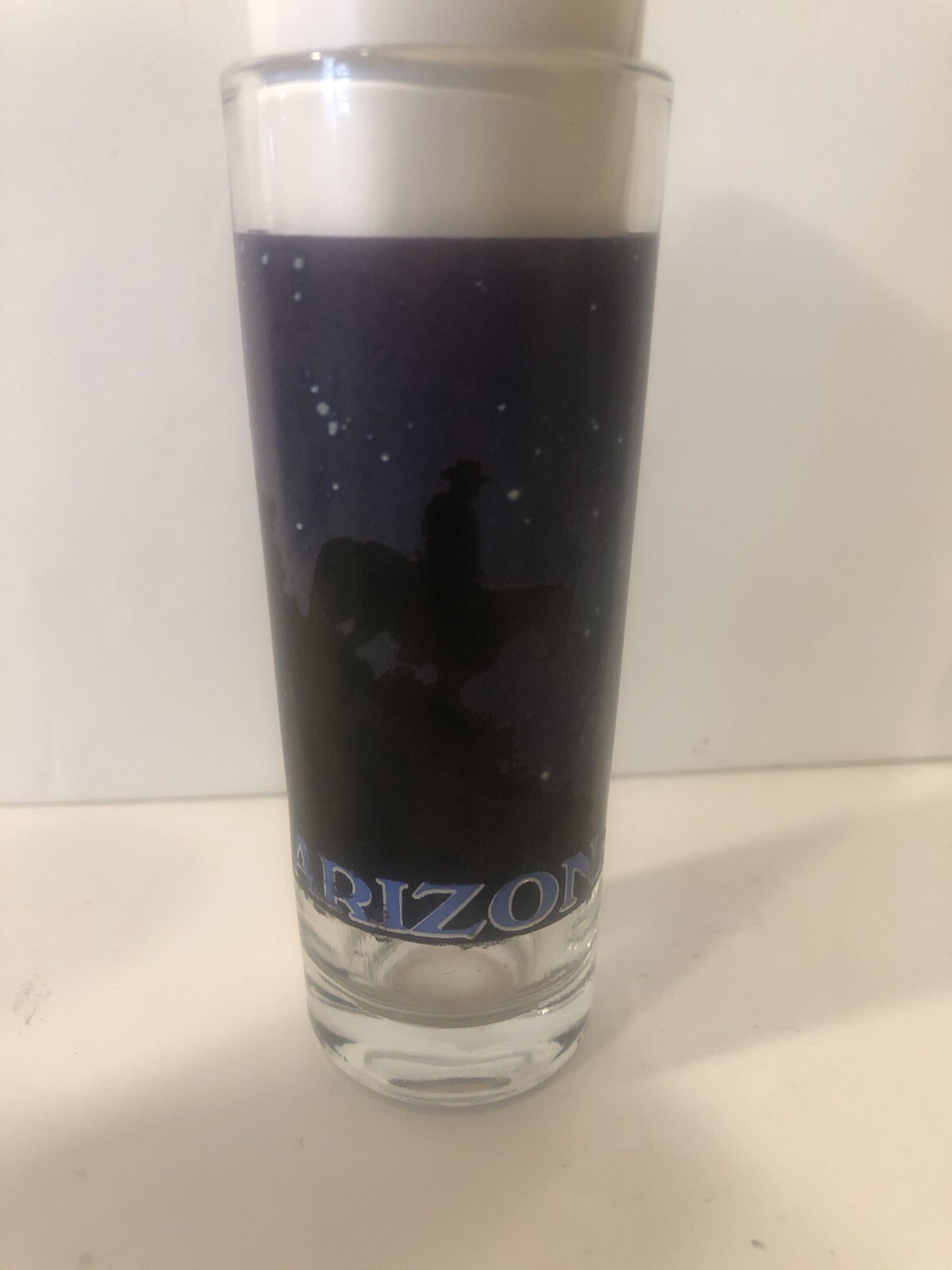 Arizona, Cowboy At Night, 4in. Shot Glass, COMBINED SHIPPING (SEE STORE)