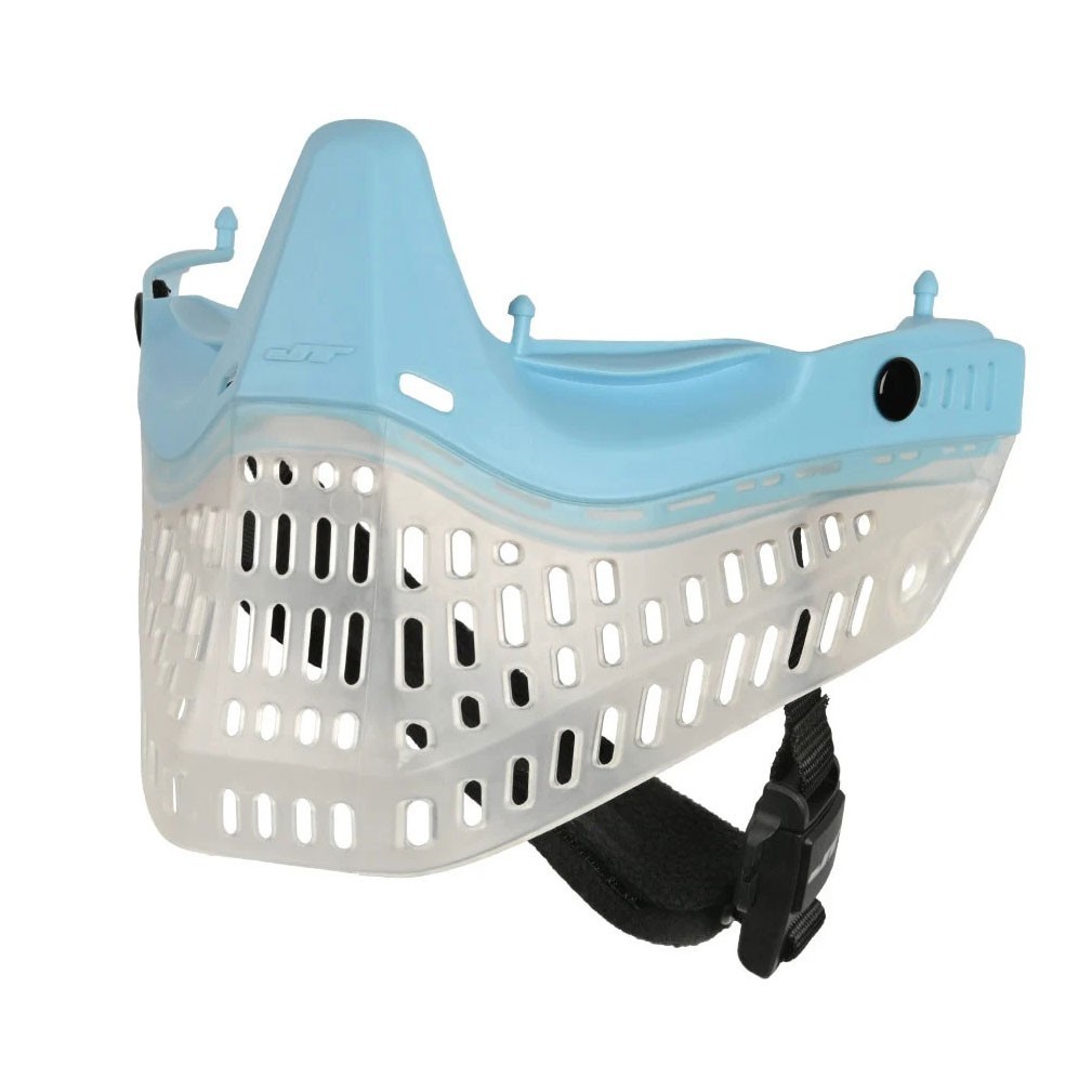 JT Paintball Proflex Spectra Ice Clear Skirt w/ Carolina Blue Nose