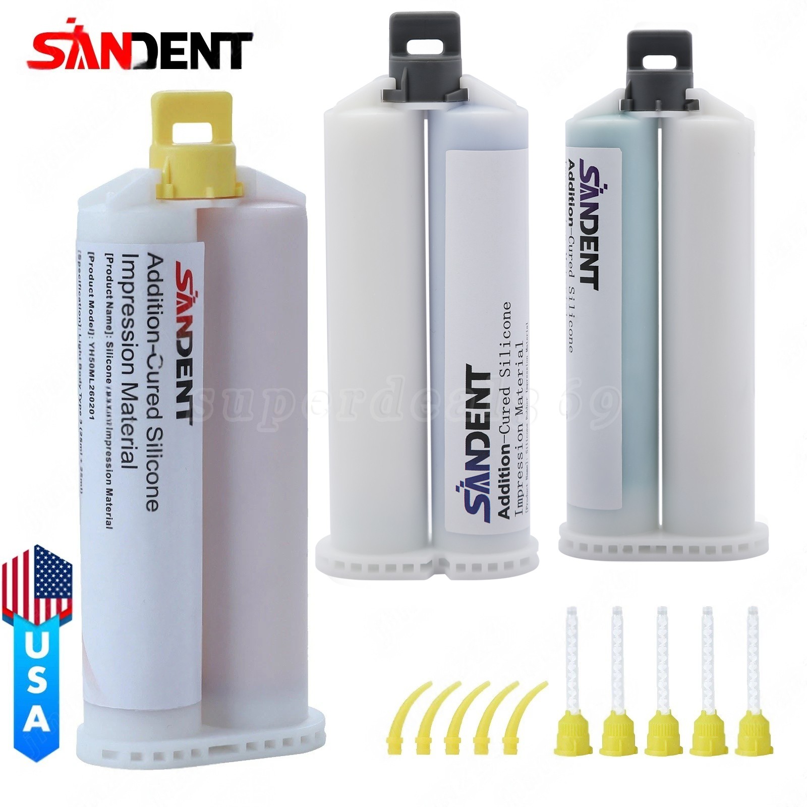 Dental VPS Heavy/Light Body Impression Material Fast Set 50ml Cartridge