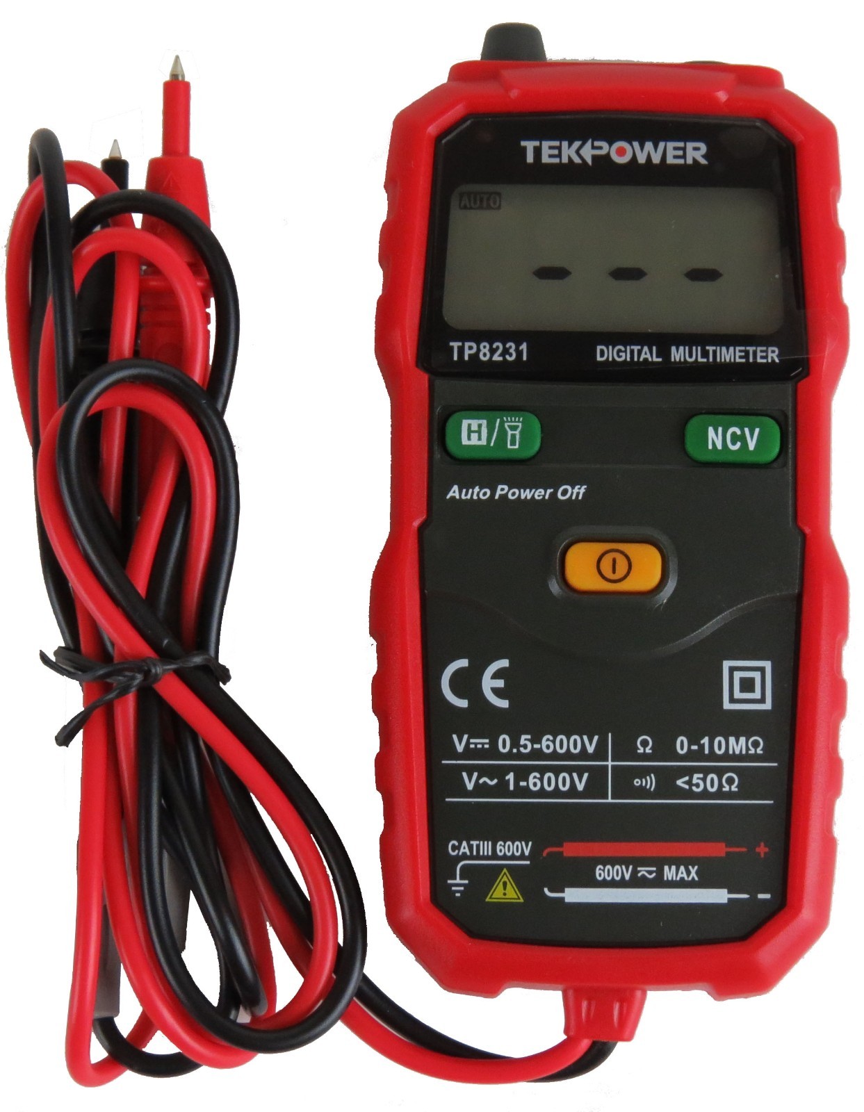 TekPower TP8231 2000 Counts Digital Multimeter with Non Contact Voltage Detector