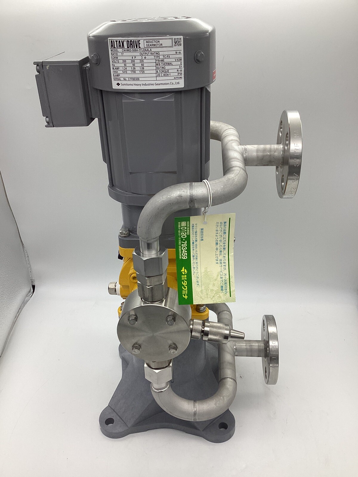 Tacmina Smooth flow Pump BPL-06-STST-AWX New Open Box
