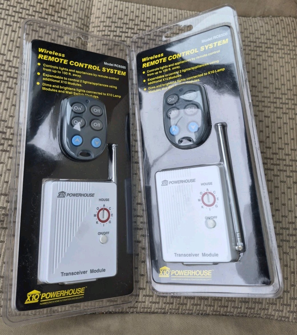 X-10 Powerhouse Wireless Remote Control Security System RC5000 Lot Of 2