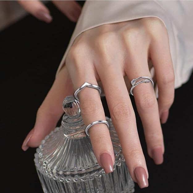 YVOETN 24Pcs Open Toe Rings Set for Women One Size, gold and silver