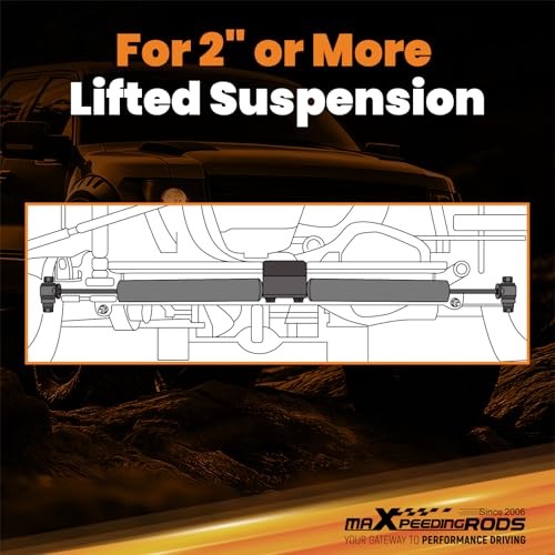 maXpeedingrods Dual Steering Stabilizer for Dodge Ram 1500 4WD 1994-1999, for