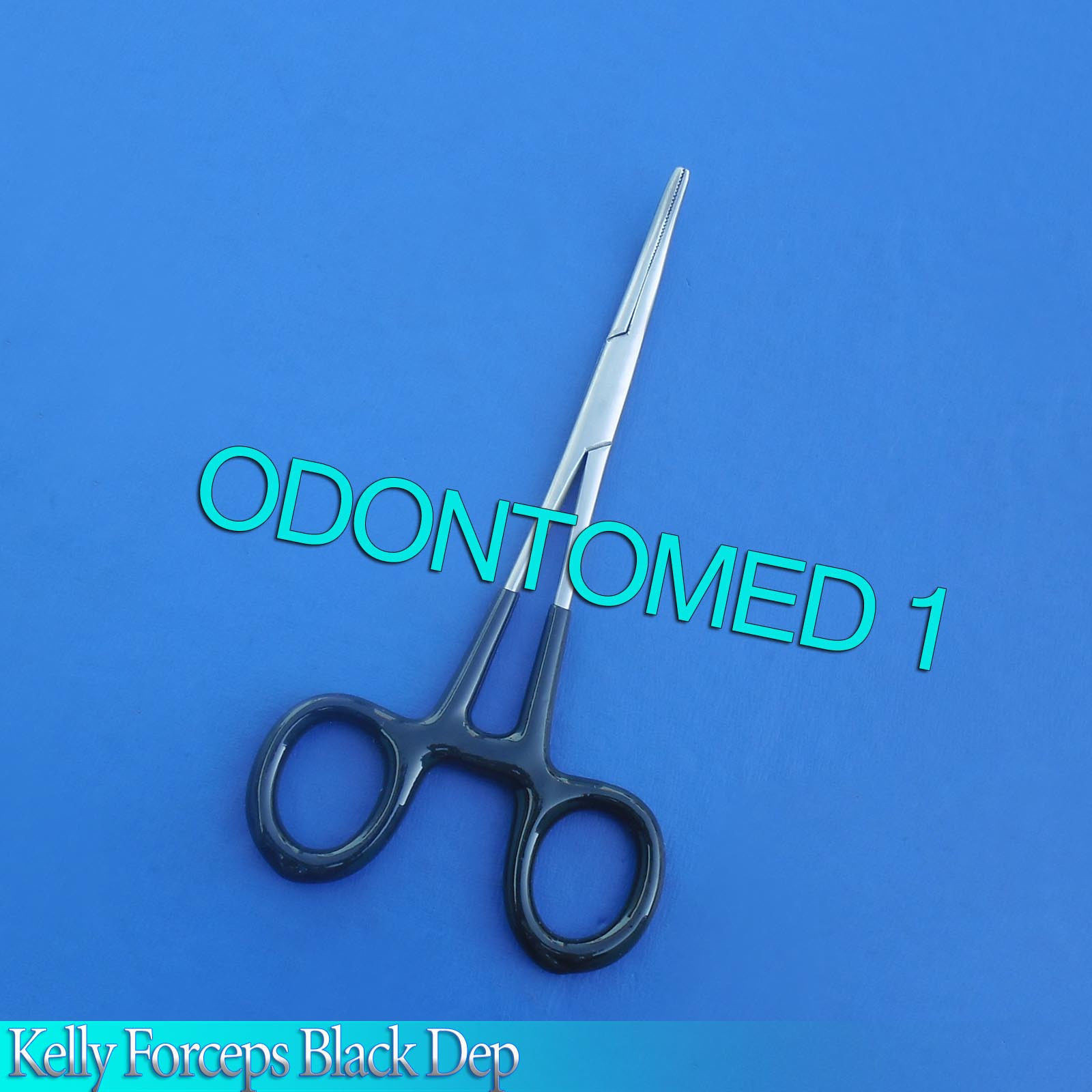 3 Pieces Kelly forceps 5.5" Curved Black Dep Handle