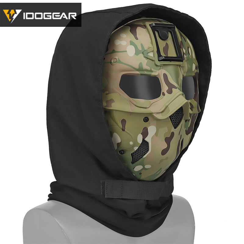 IDOGEAR Tactical Full Face Mask Protective Airsoft Mask Hood Hunting Headgear MC