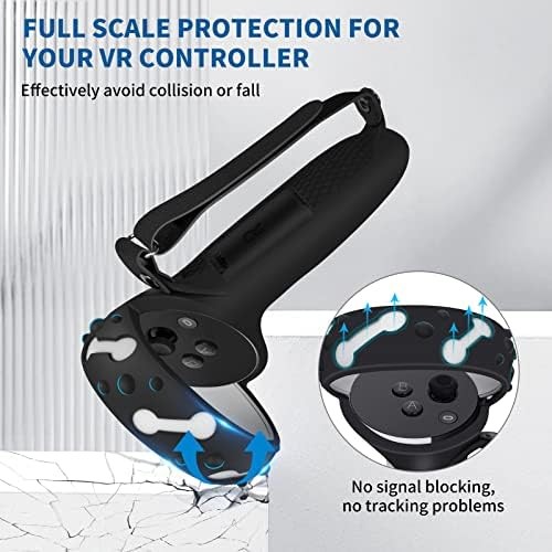 Controller Grips for Oculus Quest 2, Extended Silicone VR Grips Cover Protector