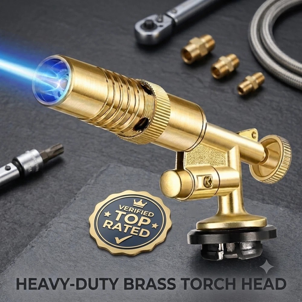 Camping Gas Torch Welding Fire Maker Lighter Butane Burner Kitchen Flame Gun BBQ