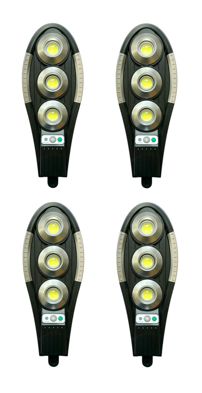 4 Piece 150W IP66 Solar LED Spotlight with Motion Sensor Remote Control