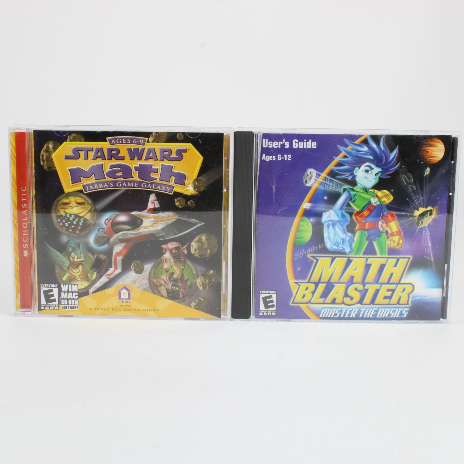 Lot Star Wars Math Jabba, Math Blaster Master Basics PC ROM MAC Game Scholastic