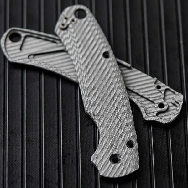 Silver 3K Carbon Fiber Scales for Spyderco C81 EDC DIY Part