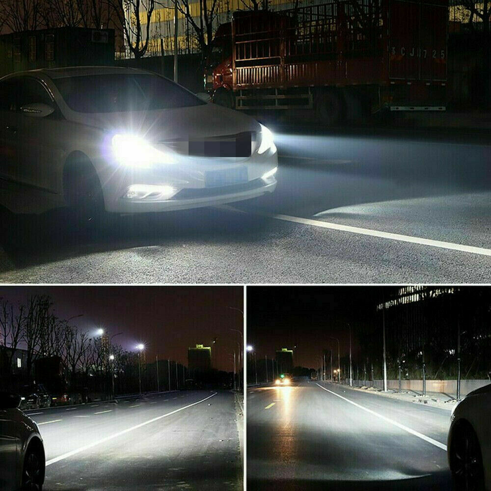 Pair 4-Side H7 LED Headlight Conversion Kit 6000K High Low Beam Replace Bulb