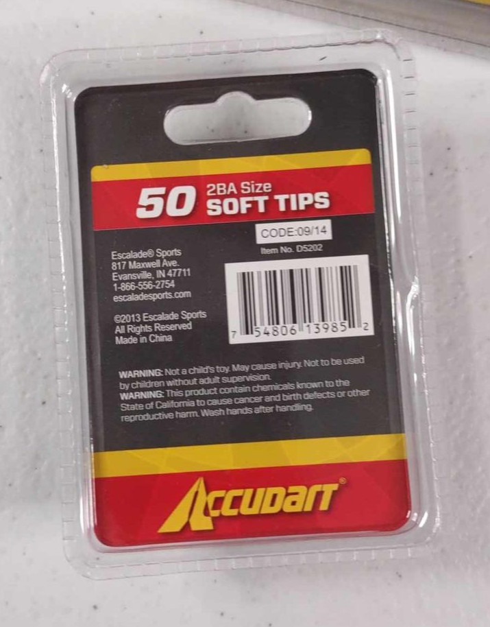 Accudart Soft Tip Darts Wallet & 50 Tips + Narwhal Darts 3 Pack Lot