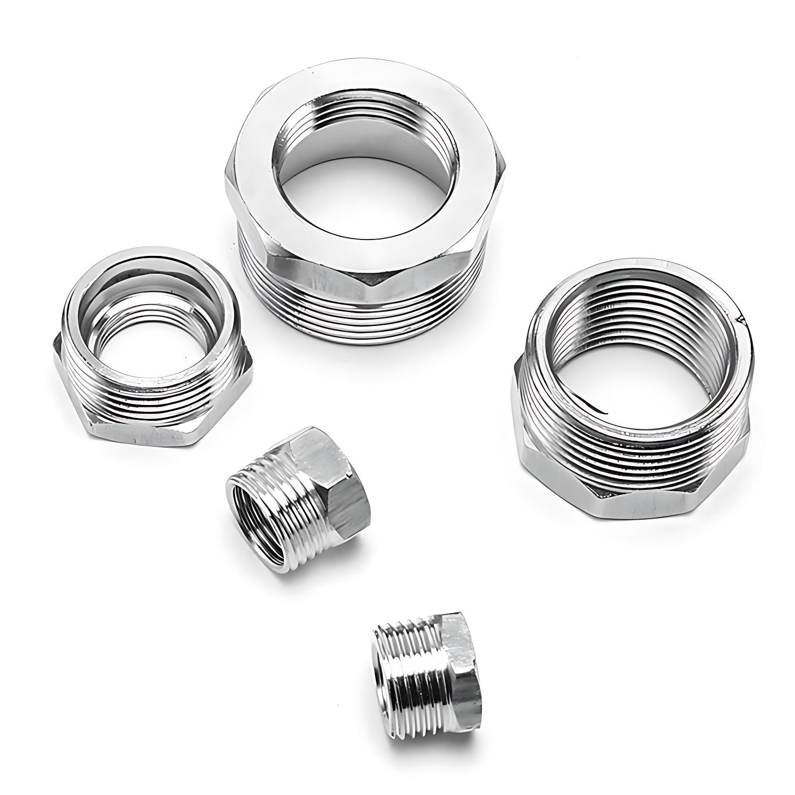 201 Stainless Steel Reducing Bushes Threaded Pipe Fittings 1/2" to 2" Bushing