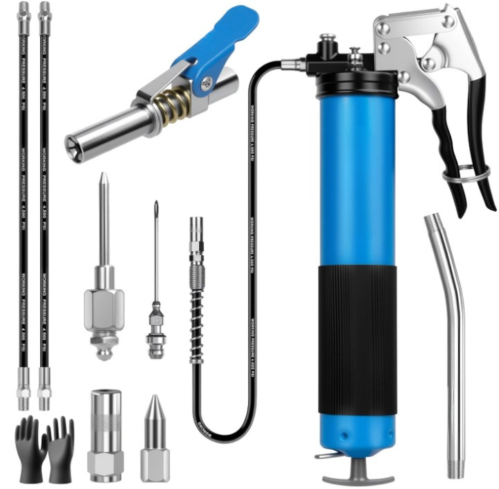 Engrasadora 7000 PSI Servicio Pesado Kit 14oz Mangueras Flexibles, Nuevo