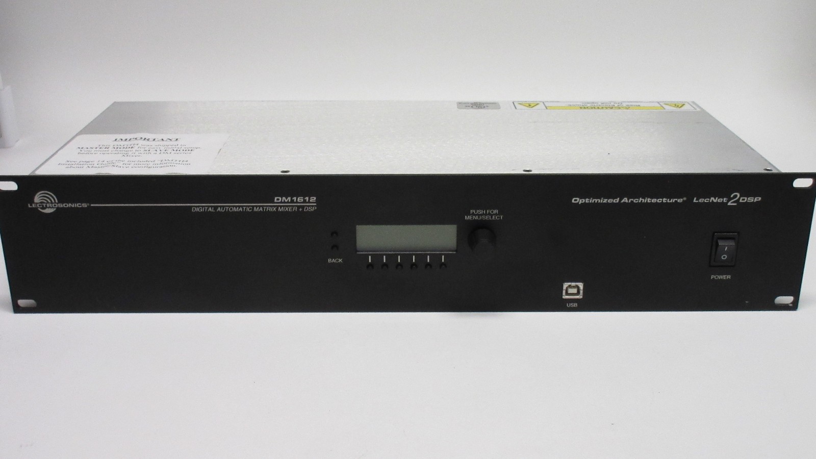 Lectrosonics DM1612 DSP Matrix Digital Automatic Mixer, Power ON and Menu VIDEO!